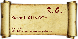 Kutasi Olivér névjegykártya